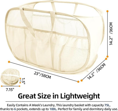 Collapsible Laundry Baskets, Upgrade Pop Up Laundry Hamper