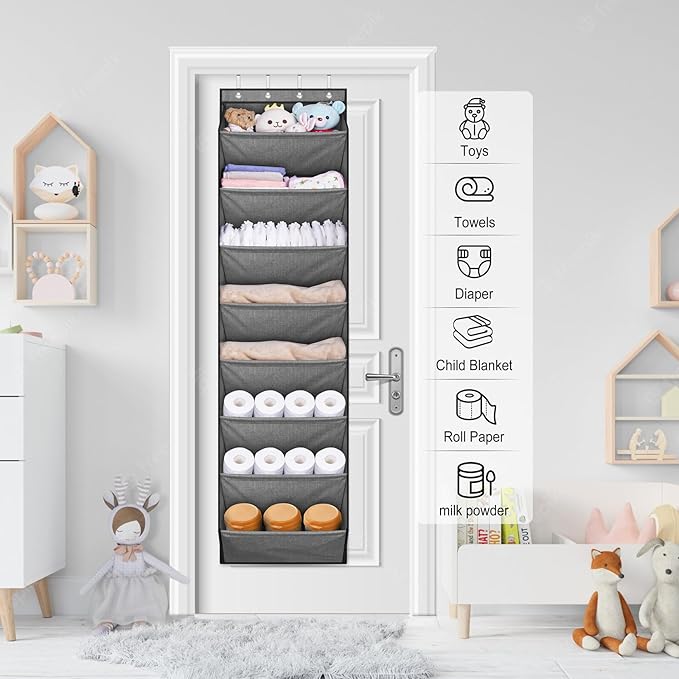 SLEEPING LAMB Over The Door Shoe Organizer