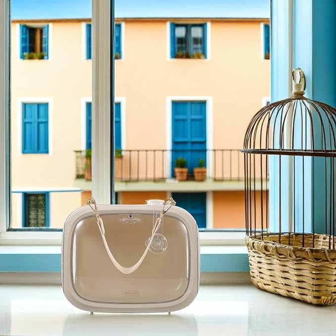 HEMOTON Portable Bird Carrier Bag for Small Birds and Parrots Lightweight Breathable Travel Cage with Handle for Outdoor and Travel Use
