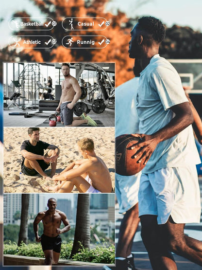 NORTHYARD Men's Athletic Running Shorts Gym Workout 7"/9"/5" Quick Dry Lightweight Sports Basketball Tennis 3 Zipper Pockets Navy 2XL