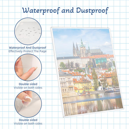 12 Pcs 8 1/2" x 11" Rigid Print Protectors - Clear Toploaders - Hard Plastic Document & Photo Sleeves - Birth Certificate Protector