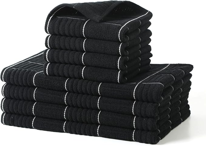 Glynniss Kitchen Towels and Dishcloths Set, Absorbent Dish Towels and Dish
