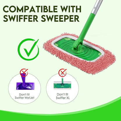 Reusable Microfiber Mop Pads Compatible