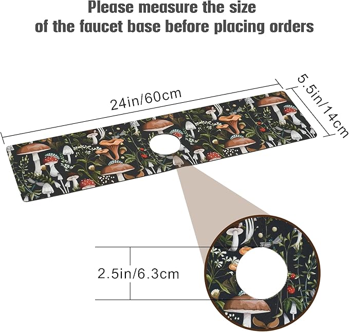 Sink Faucet Absorbing Mat, 2 Pack Drying Mat Around Faucet Sink Splash Guard
