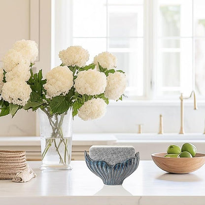 Sponge Holder for Kitchen Sink, Ceramic Sponge Holder
