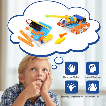STEM Kits for Kids Crafts 6-8 8-12, Boys Gifts Toys for 6 7 8 Year Old Boy Birthday Gift Ideas, STEM Toys Crafts 6+ 7+ yr, Robotics Science Kits Activities Robot Building Age 8-10 9 10 11 12 13 14