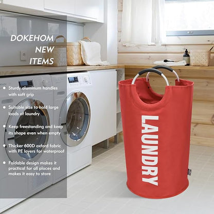 DOKEHOM 125L X-Large Collapsible Washing Laundry Basket Bag
