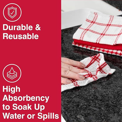 T-Fal Premium Waffle Dish Cloths: Highly Absorbent, Super Soft Long Lasting