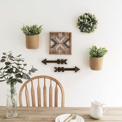 Dahey 2 Pack Wall Hanging Rope Basket