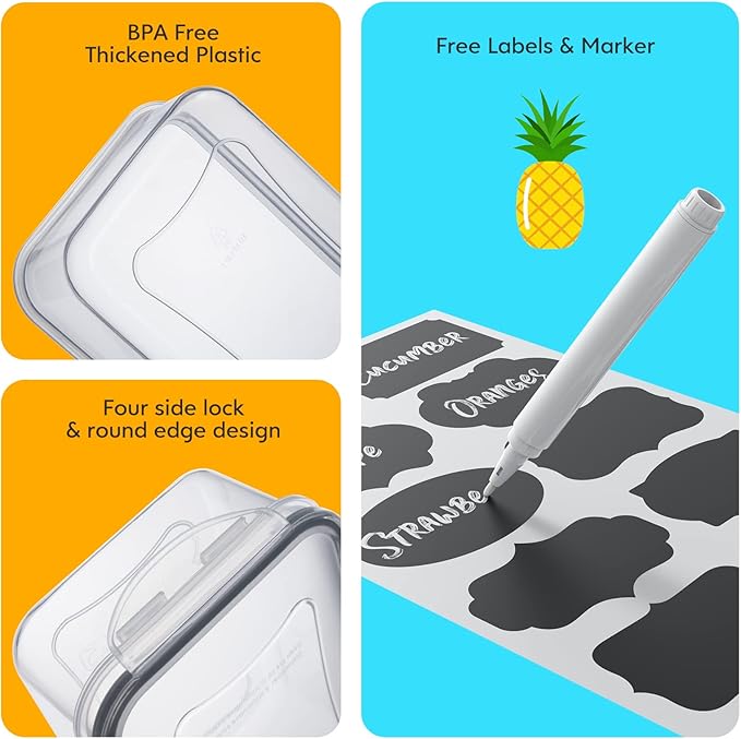 52 PCS Food Storage Containers Set