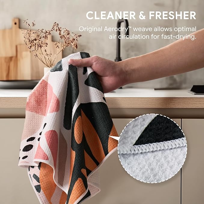 RECYCO Waffle Kitchen Towel Set of 2
