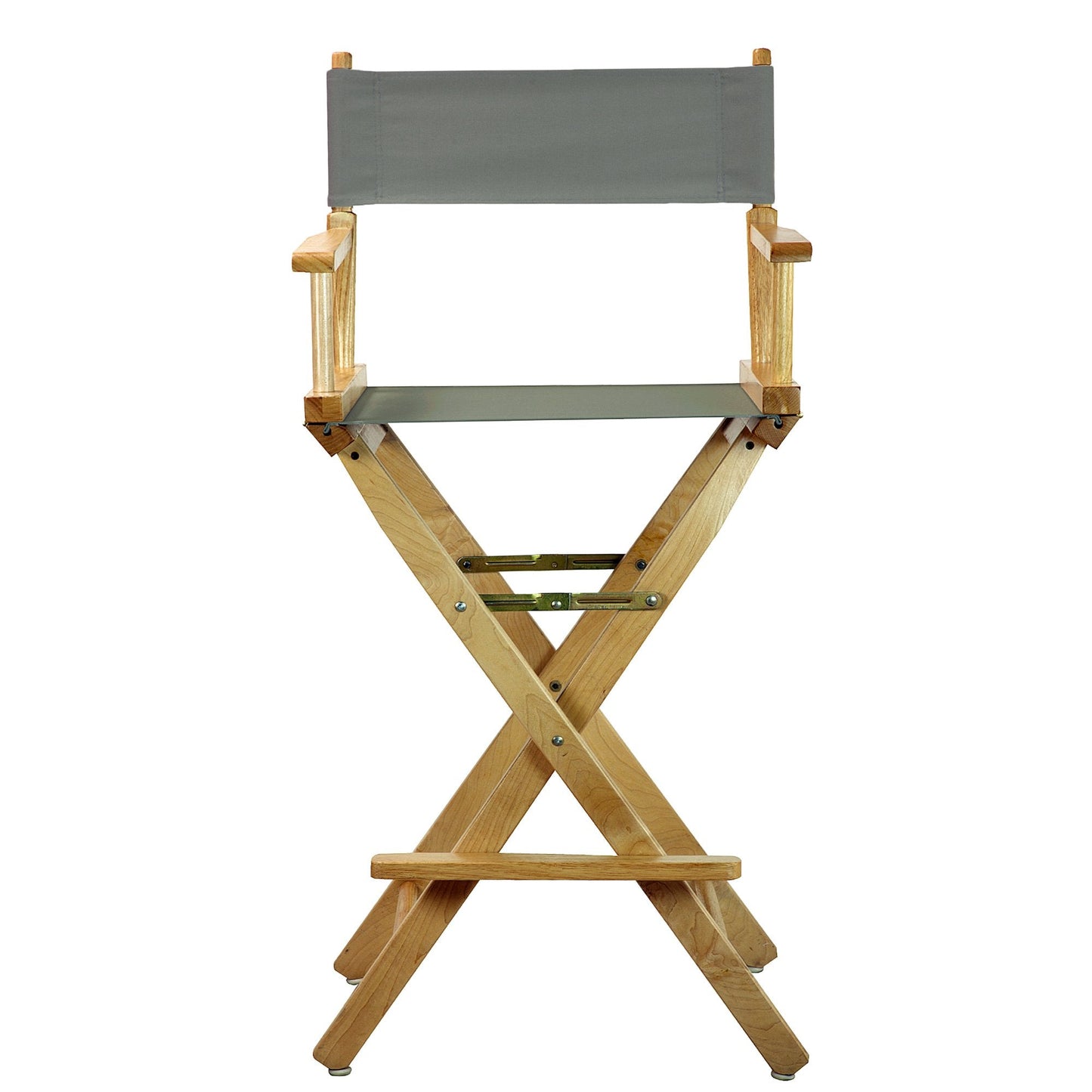 Casual Home 30" Director's Chair Natural Frame-with Grey Canvas, Bar Height