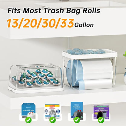 2-in-1 Trash Bag Holder Laundry & Dishwasher Pods Container, Garbage Bag