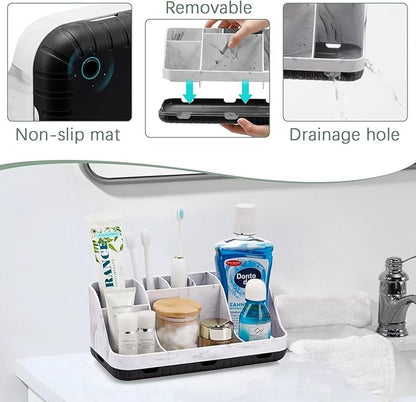 Marble Bathroom Countertop Organizer