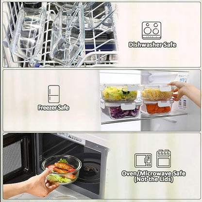 24-Piece Glass Food Storage Containers