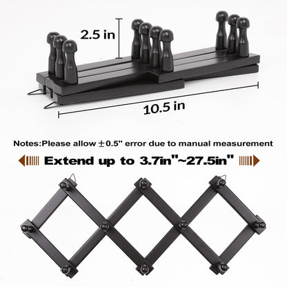 SCUNDA Expandable Hat Rack for Wall, Wall Hook for Coat/Mug/Baseball Cap, 2 Packs Hat Holder for Girls or Boys Room, Kids Room