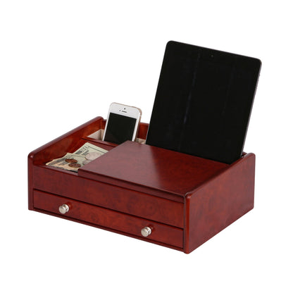 Mele and Co Davin Men’s Dresser Valet Wooden Jewelry Box