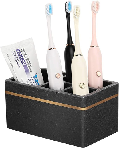 Shinowa Resin Toothbrush Holder, 5 Slots Hygienic Electric Toothbrush Holder