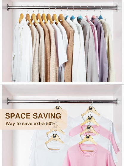 Smartor Clothes Hanger Connector Hooks 30 Pack, Closet Storage and Organization