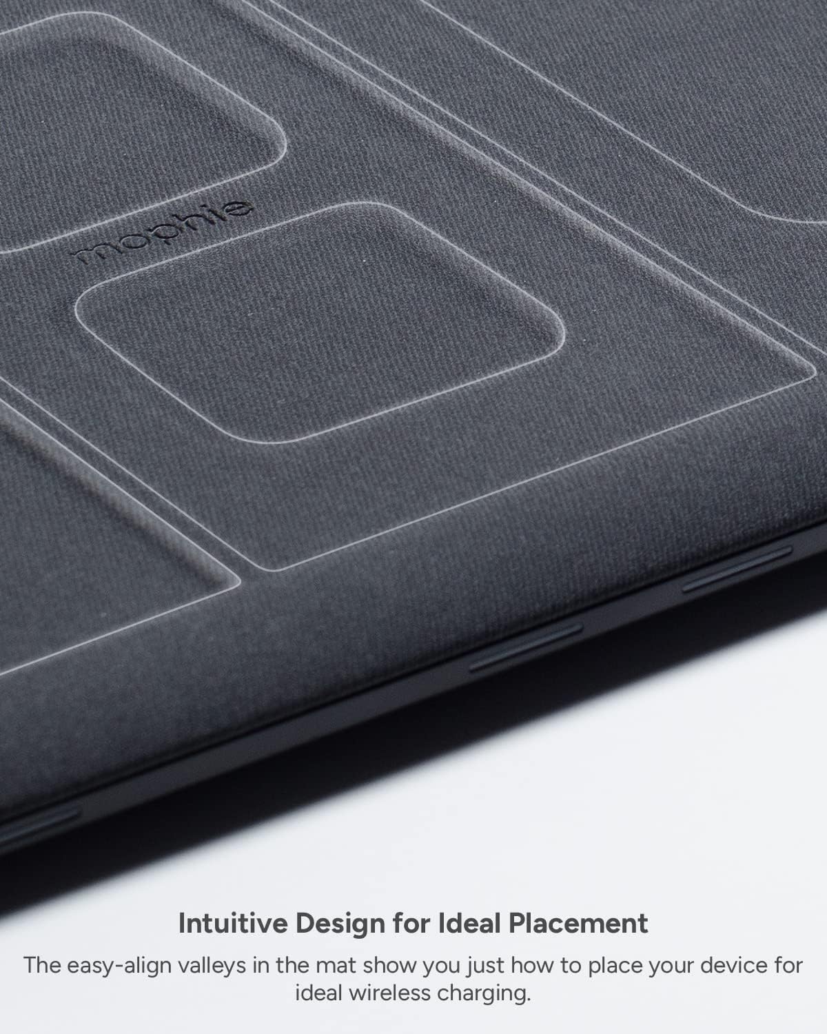 Mophie 4-in-1 Wireless Charging Mat for Apple iPhone, AirPods & Watch, Samsung Galaxy, Google Pixel, and All Qi-Enabled Devices, Additional USB-A Port, Intuitive Design, Includes Apple Watch Stand