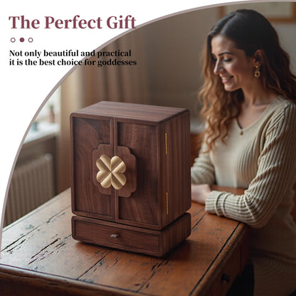 KAOTGOT Jewelry Box for Women Wooden Jewelry Box Organizer With Drawers Jewelry Storage Organizer for Earring, Ring, Necklace, Bracelets