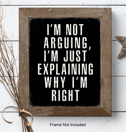 Office funny Quotes Wall Decor - Sarcastic Sayings Wall Decor for Men - Workplace funny Sayings - Man cave Sign - Silly Office Picture - Work Photo - Home Print, Executive Artwork