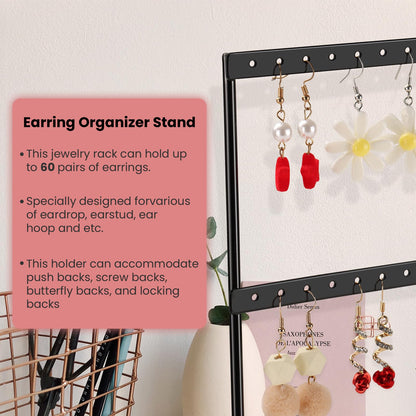 RNTBWD Earring Holder Organizer, Earring Display For Vendors, Earring Holder Organizer For Girls, Women, Earring Organizers and Storage, Jewelry Holder(5 Tiers & 120 holes)