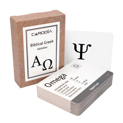CARDDIA | Biblical Greek Alphabet Educational Flashcards | Includes Uppercase, Lowercase, Diacritic Marks and Punctuation