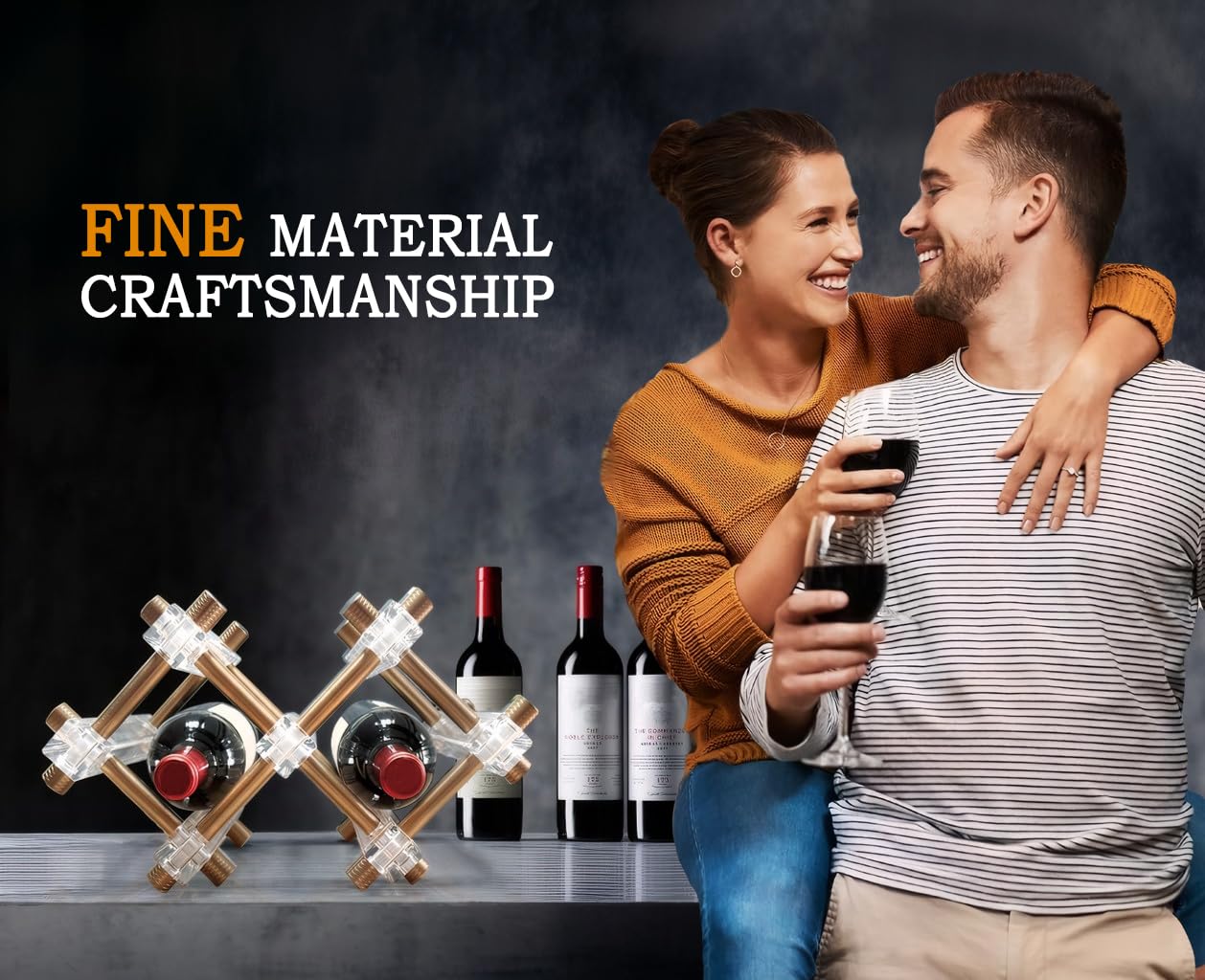 MAUYAR Countertop Bar Liquor Wine Bottle Holder Display Shelf, Wine Rack Organizer Storage Pantry Cabinet for Kitchen Decor