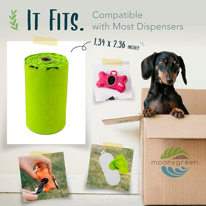 Dog Poop Bag with Handles, Compostable Pet Waste Bags, Easy-Tie, Vegetable-Based Eco-Friendly, Unscented, Extra Thick, Leak Proof, Fits for Dogs and Cat Scoops, 240 Refill Bags, bulk pack