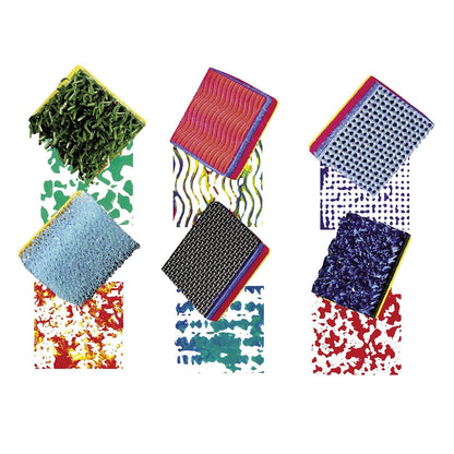 READY 2 LEARN Textured Stampers - Set of 6 - Art Tools for Kids - 3D Tools for Backgrounds, Borders and DIY Projects
