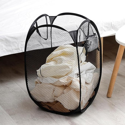 2pcs Pop Up Mesh Laundry Hamper Room Collapsible Storage Bin Lightweight Basket
