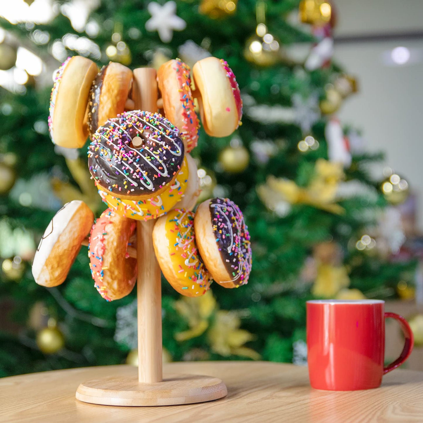 MyLifeUNIT Mug Holder Tree, Coffee Cup Holder with 6 Hooks (Yellow)