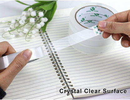 BOMEI PACK 8Rolls Clear Tape Refills for Dispenser, Transparent Gift Wrap Tape 3inch Core for Home, Office, 3/4inch x 60yds