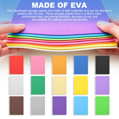 PATIKIL 20 Pcs Light Green EVA Foam Sheets, 11.8 x 7.87 Inches 1mm Thick Foam Sheets for Crafts Flexible DIY Handcraft Scrapbooking Art Supplies