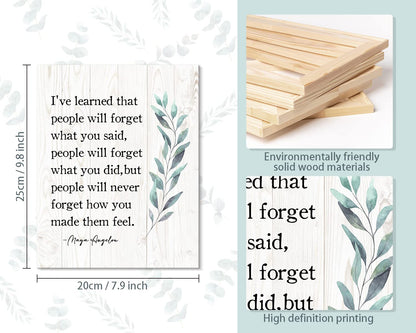 ARTINME Maya Angelou Quotes Motivational Wall Art for Office - Framed Encouragement Gifts - Inspirational Decor for Home 8x10 Inch
