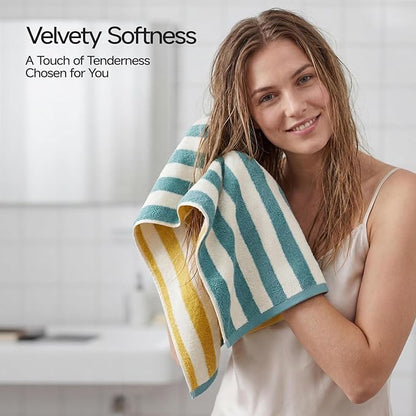 REDKISS 3-Pack Premium Hand Towels, 28x12 Inches 100% Cotton Bath Towels