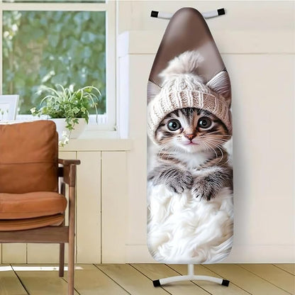 Nuxovilar Cute Cat with Knit Hat Ironing Board Cover, 15 * 54inch, Fits Most