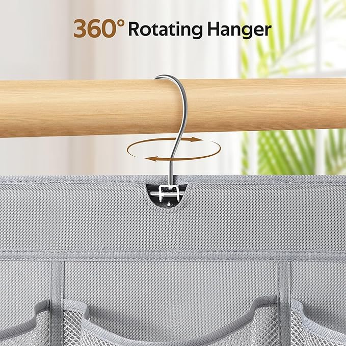 MISSLO 30 Large Pockets Dual Sided Hanging Shoe Organizer