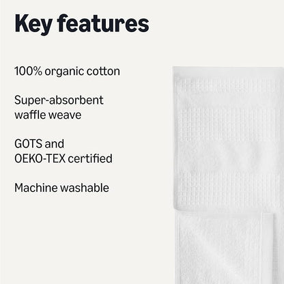 Amazon Basics Organic Cotton Waffle Kitchen Dish Cloths