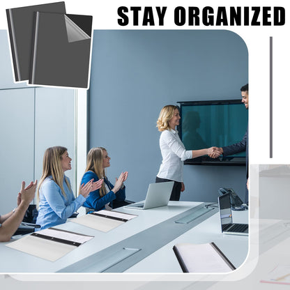 Teling 72 Pack Clear Front Report Covers Bulk Business Report Covers Plastic Presentation Folders Resume Portfolio Folder Paper Binder with 3 Prongs for Presentation Document School Office (Black)