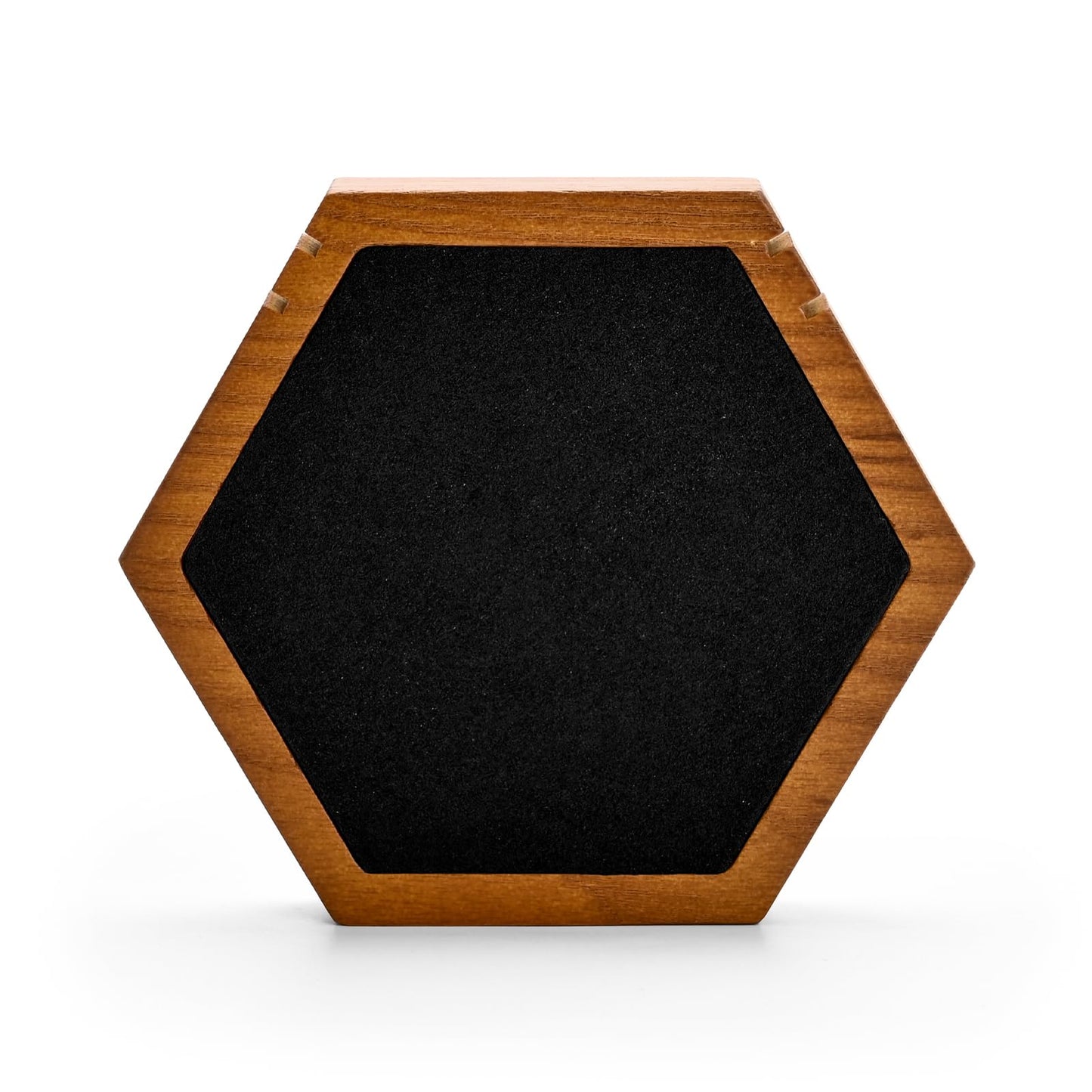 Woodten Solid Wood Hexagon Necklace Holder Stand Retail Hanging Jewelry Necklace Stand Display for Vendors(Black)