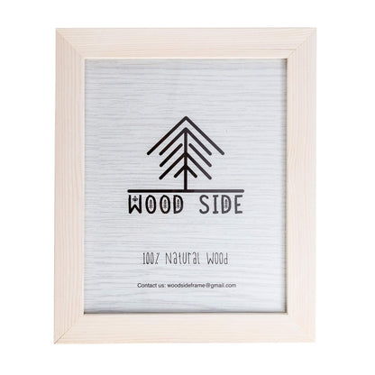 Rustic Wooden Picture Frames 8x10 - White - Set of 2-100% Natural Eco Solid Wood and High Definition Real Glass for Wall Mounting Photo Frame