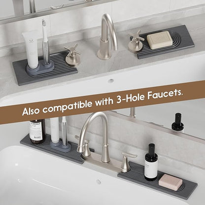 Faucet Mat for Kitchen Sink, Diatomite Quick Drying Tray, 20 Inch Kitchen Sink