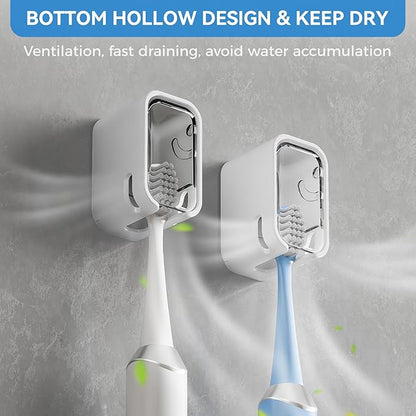 Toothbrush Holders for Bathroom【Innovation Single Slot Design】 2PCS Toothbrush