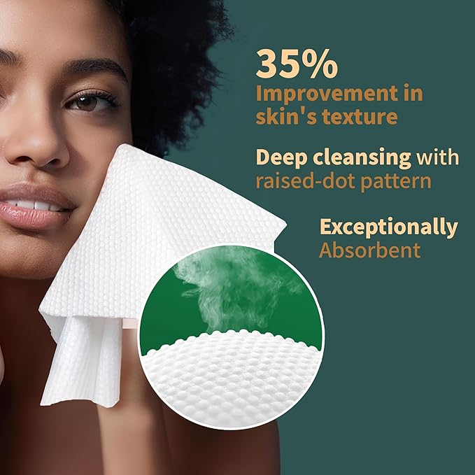 Ourmed Life Disposable Face Towels, Clean Facial Wash Cloth without Lint