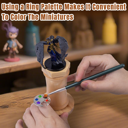 Miniature Painting Handle,Set:1 Panting Handle + 1 Caly + 6 PCS Bendable Alligator Clip Sticks + 1 Metal Box + 1 Carrying Storage,Detailing Panting,DND Miniatures, Scale Model, Fantasy Figuriness