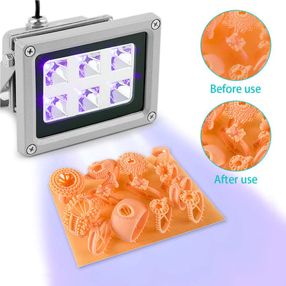 3D Printer UV Resin Curing Light for SLA/DLP 3D Printer Solidify Photosensitive Resin 405nm UV Resin with 6W Output Affect, DIY Curing Enclosue