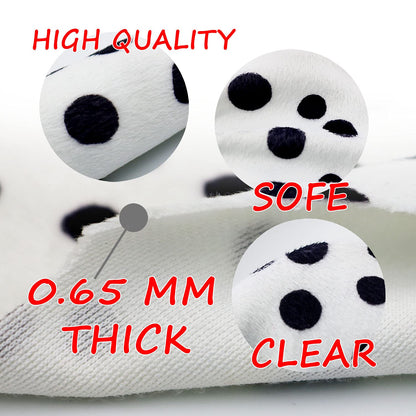 Ahuimeius 2 Set Dalmatian Dog costume Ear Headband, Bow Tie, Tail set, Silicone bracelet,Collar and 144 Pieces Black Adhesive Felt for Halloween DIY Projects Costume