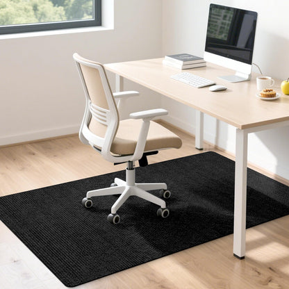 HomeMall Office Chair Mat for Hardwood Floor, 55" x 35" Anti-Slip Mats for Rolling Chair, Large Computer Gaming Chair Mat, Tile Floors Protector for Office Home Gym, Slate Black